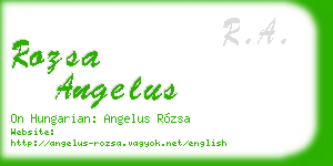 rozsa angelus business card